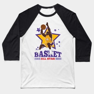 Oneal Basketball Shaq Attack Los Angeles 34 All Star Baseball T-Shirt